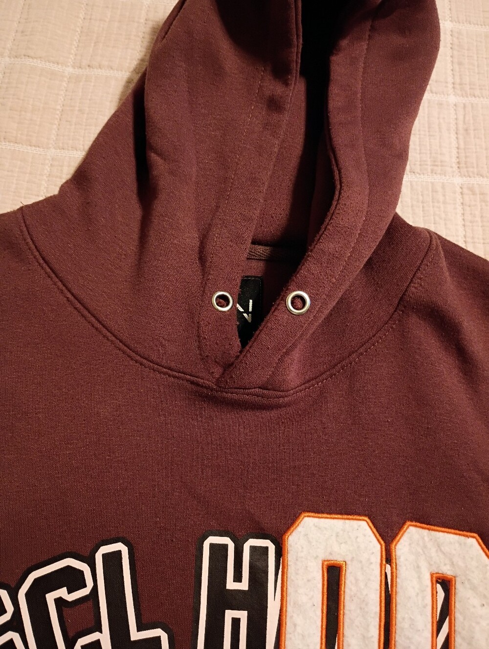 Boohoo Man BrownGraphic Hoodie Sweatshirt - Picture 3 of 5